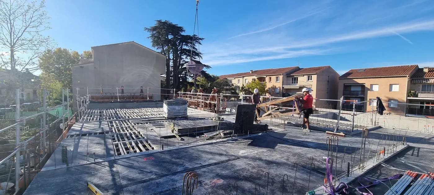 14 novembre 2023 coffrage plancher bas R+1